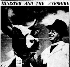Robert Bates with a product from his farm school. 